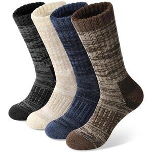 Merino Wool Socks Women 4 Pairs Hiking Winter Warm